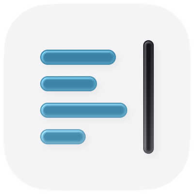 The Headroom icon: four readings stopping short of a limit